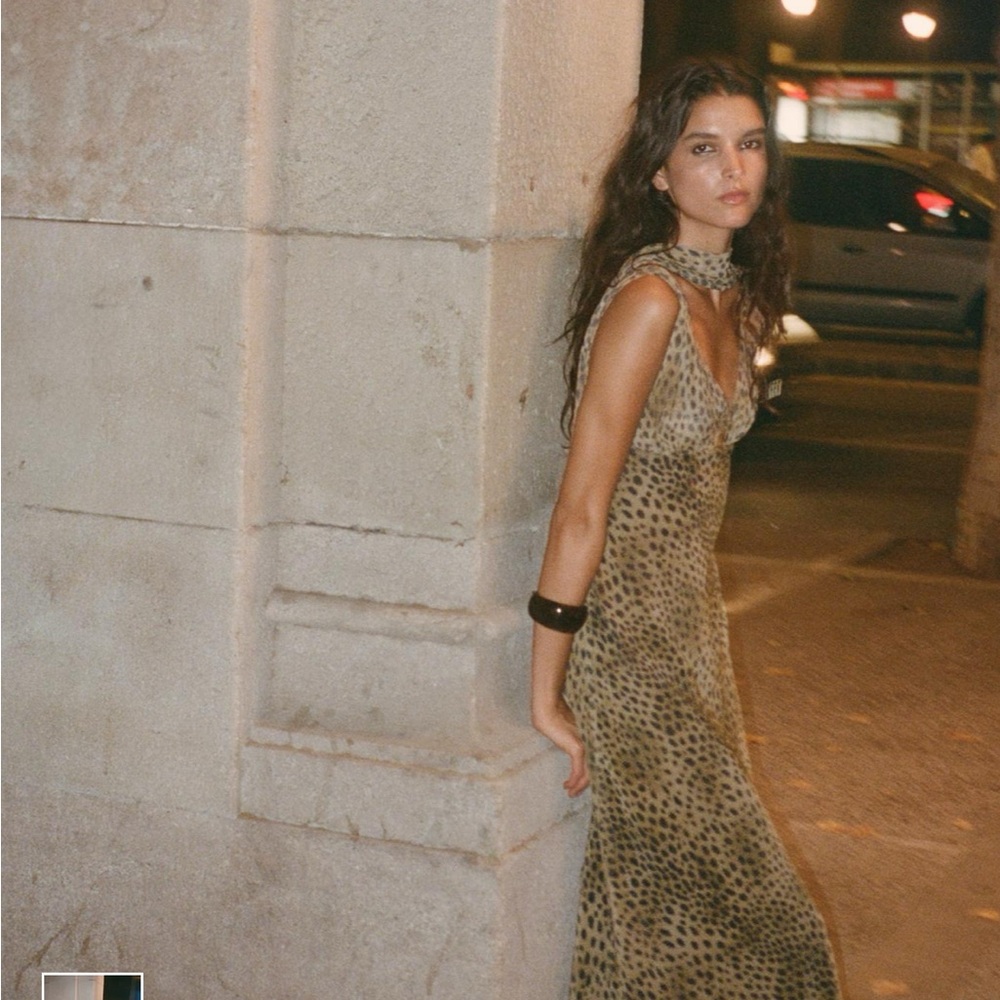 Leopard Print Sleeveless Maxi Dress